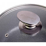 Каструля алюмінієва Kamille 6,2 л 24 х 16,5 см лита з антипригарним покриттям "Granite" з кришкою арт 4427, фото 3