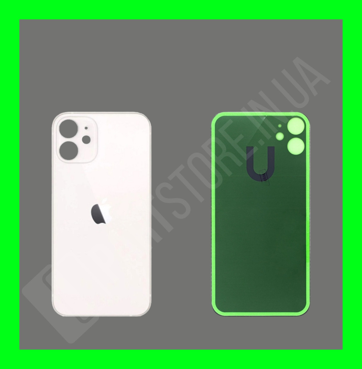 Кришка iPhone 12 White (великий отвір)