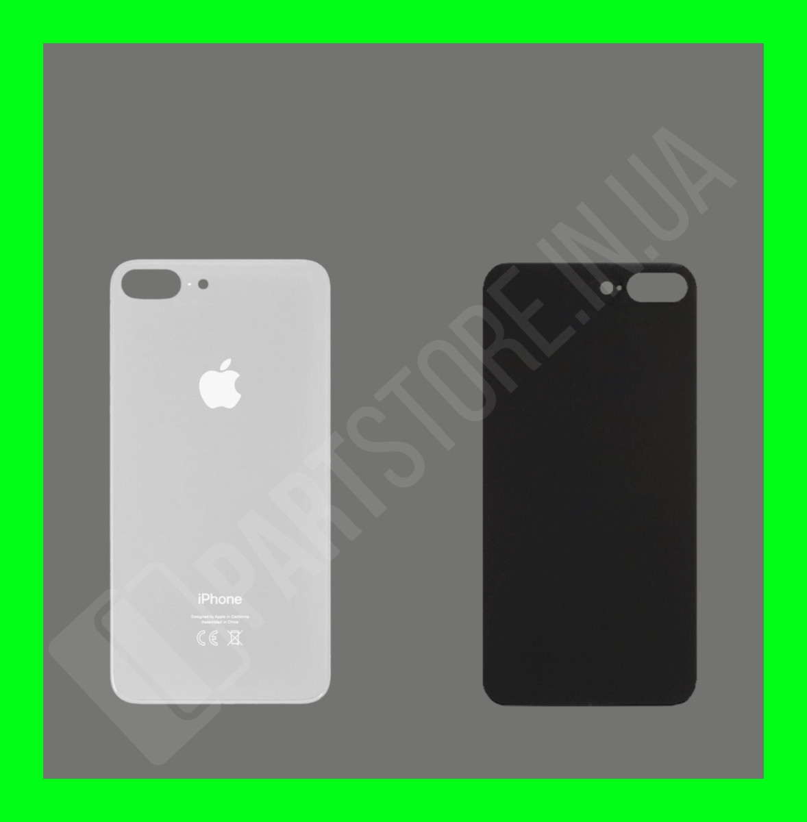 Кришка iPhone 8 Plus Silver (великий отвір)