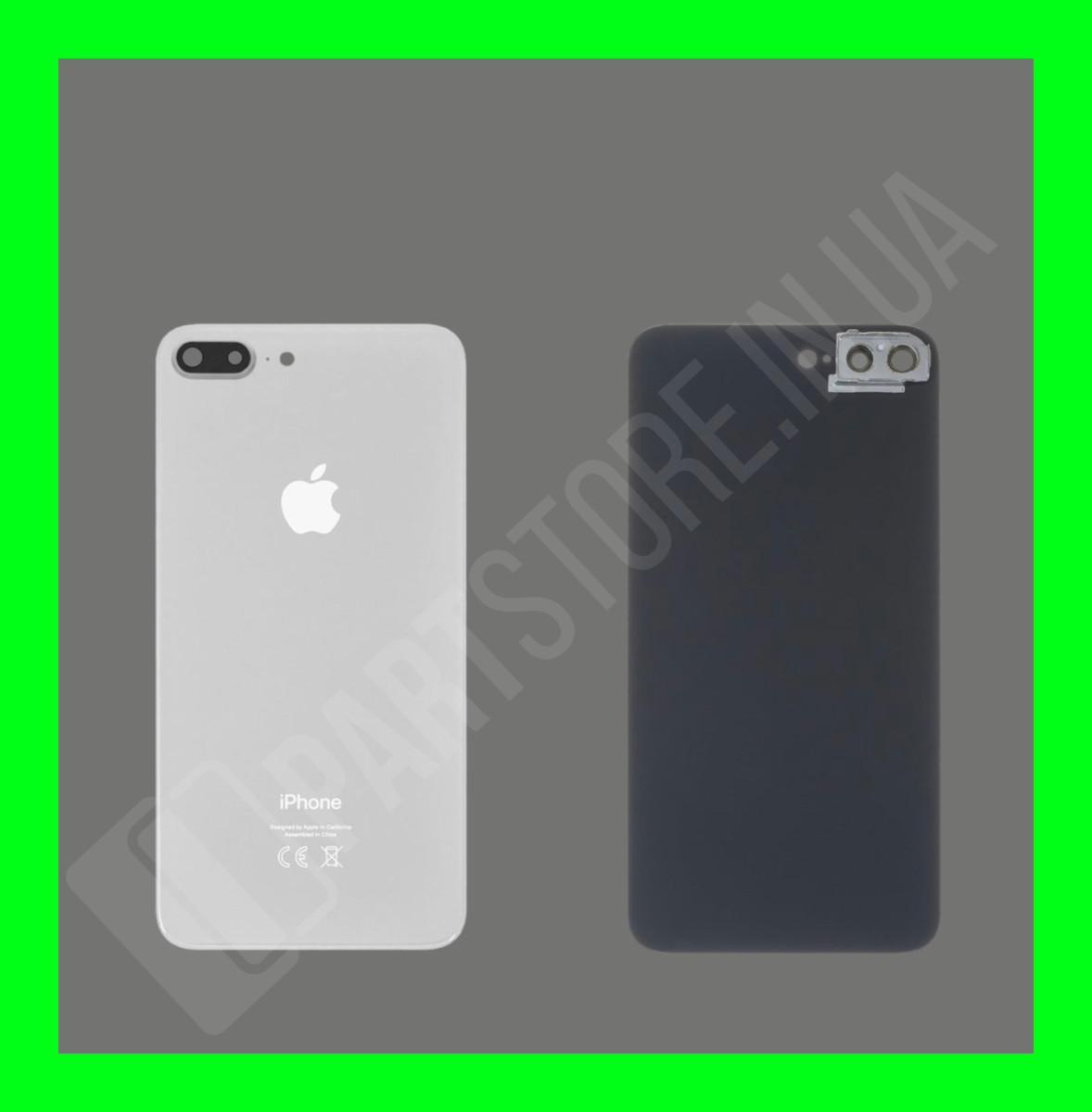 Кришка iPhone 8 Plus Silver зі склом камери оригінал