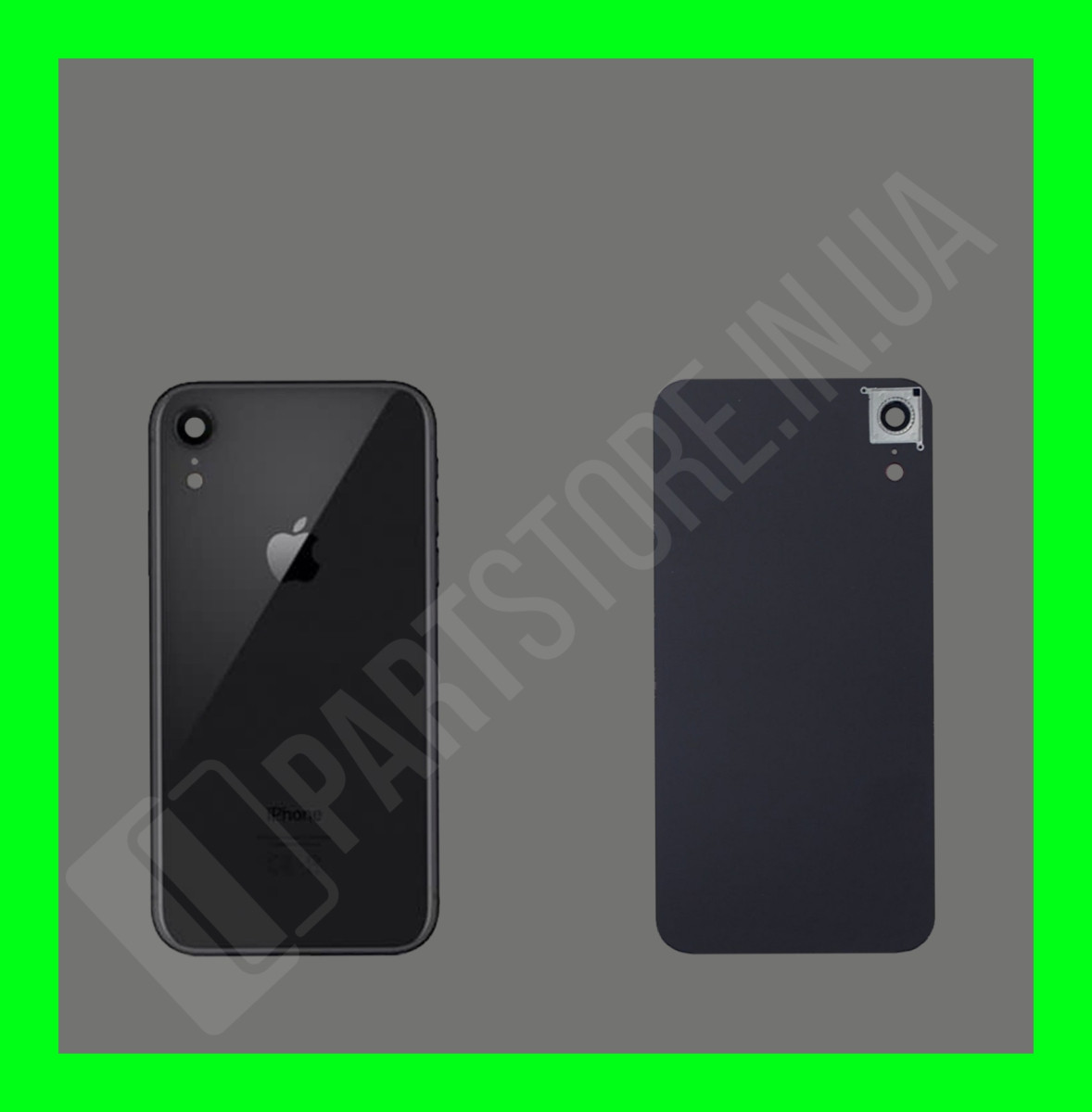 Кришка iPhone XR Black зі склом камери