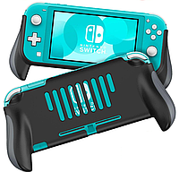 Чехол Grip Case Vivefox для Nintendo Switch Lite / Есть стекла / Черный (No box)