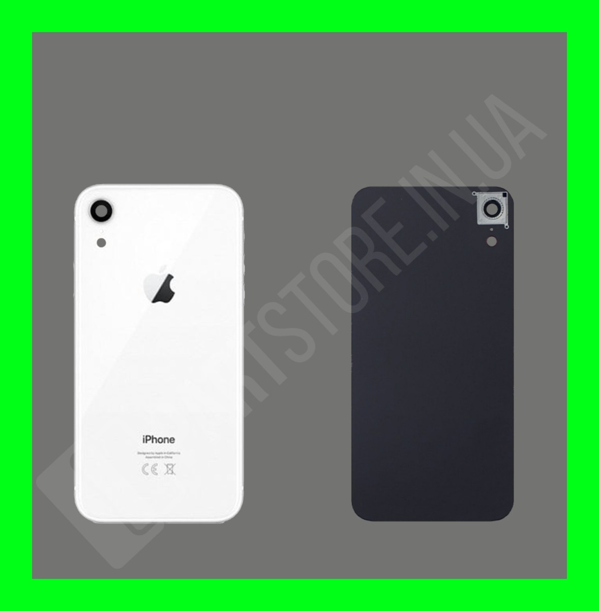 Кришка iPhone XR White зі склом камери