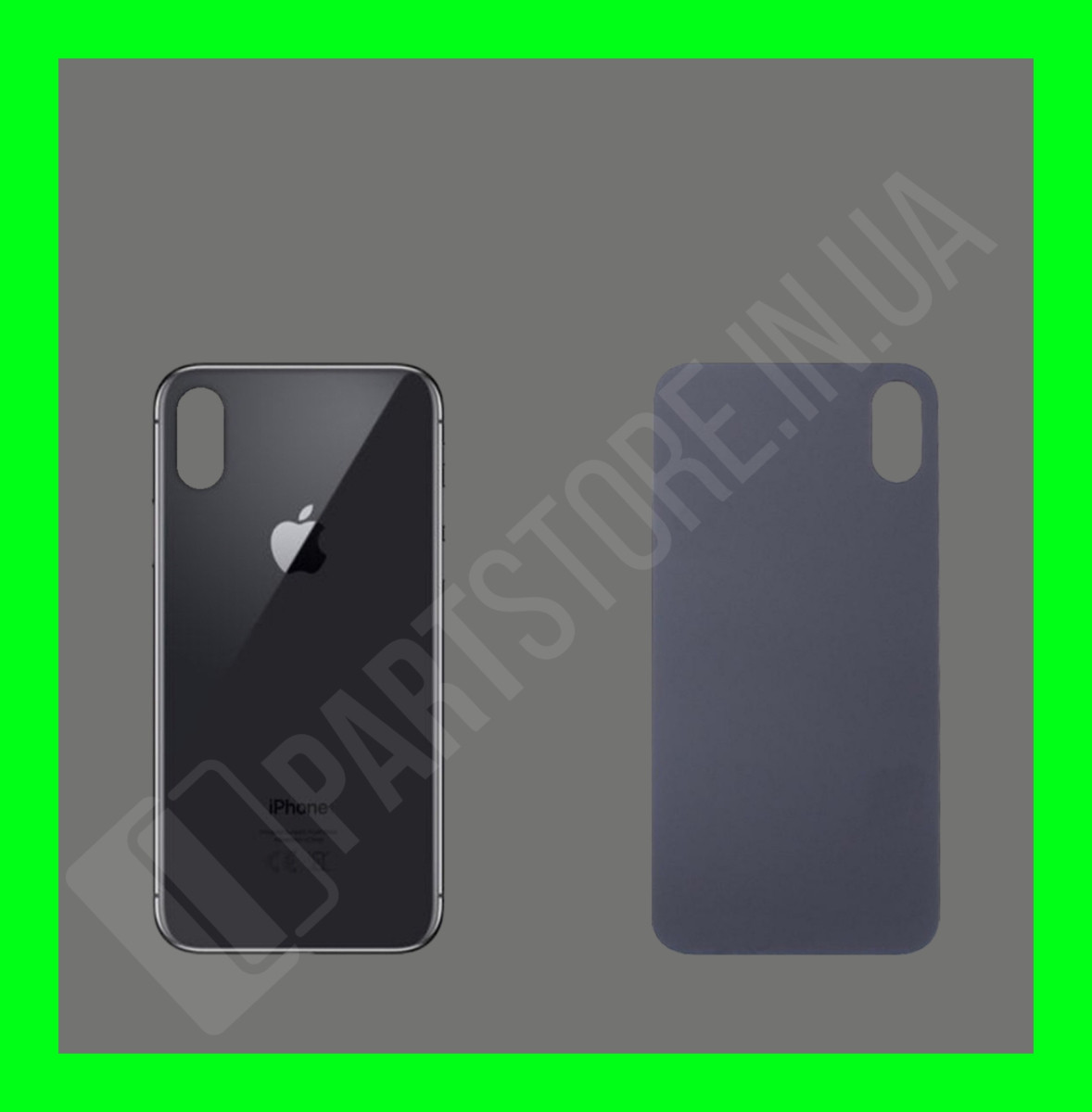 Кришка iPhone XS Max Space Grey (великий отвір)