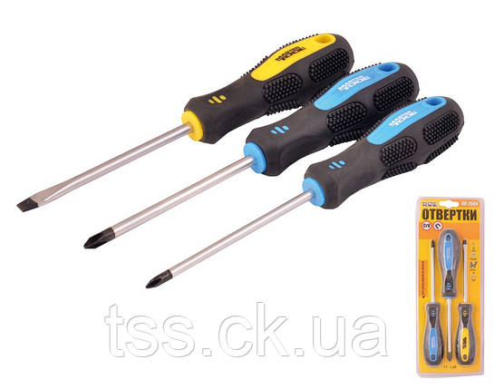 Відвети MASTERTOOL набір 3 шт PH1х100/PH2х100/SL5х100 40-1504, фото 1