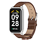 Шкіряний ремінець Mijobs для фітнес браслета Xiaomi Mi Smart Band 8 Active - Brown, фото 2
