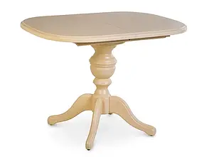 Стіл обідній на одній ніжці Еміль Fusion Furniture, колір ваніль, бежевий, фото 1