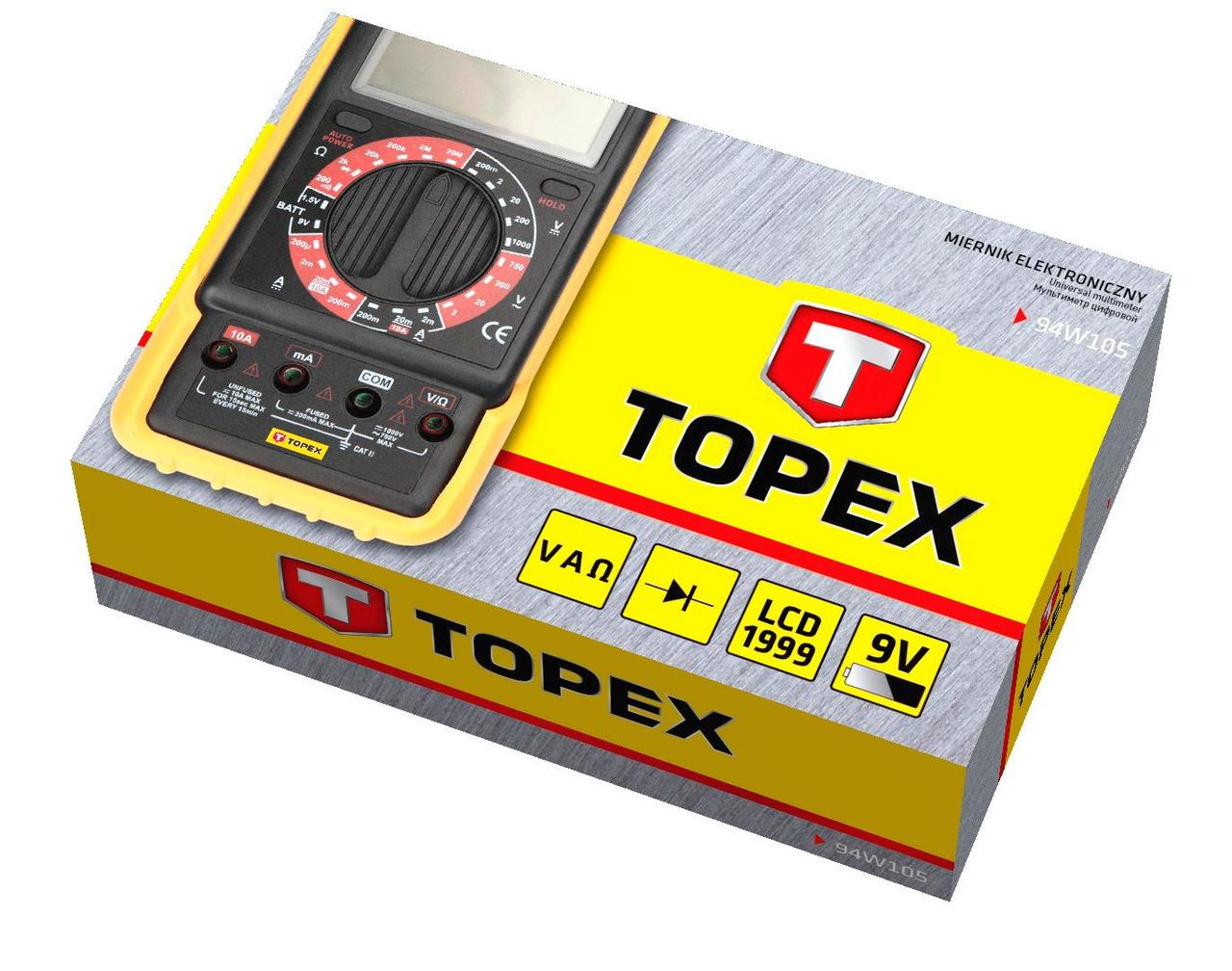 Мультиметр цифровий 94W105 Topex