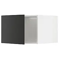METOD Холодильна/морозильна камера, білий/Nickebo матовий антрацит, 60x40 см