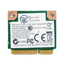 Wi-fi+BT модуль HalfSize Mini pcie Qualcomm Atheros QCWB335 (2 Антенны) 802.11 b,g,n , 150Mbps 2,4 GHz