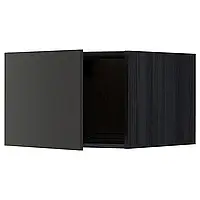 METOD Стільниця для холодильника/морозильника, чорний/Nickebo матовий антрацит, 60x40 см