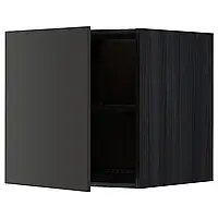 METOD Стільниця для холодильника/морозильника, чорний/Nickebo матовий антрацит, 60x60 см