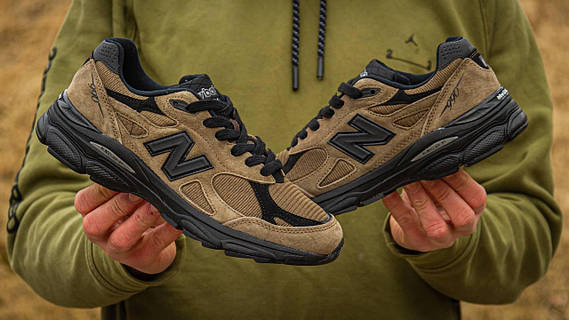 New balance 990 khaki best sale