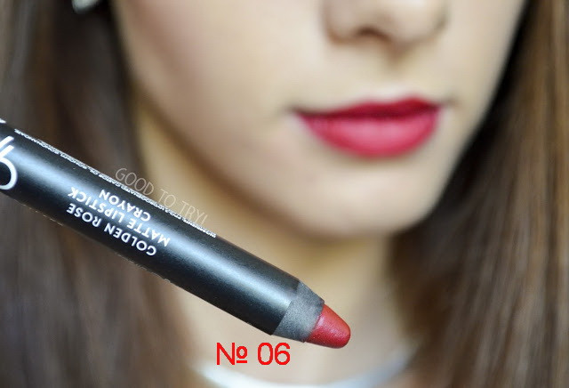 Матовая помада-карандаш для губ Golden Rose Matte Lipstick Crayon 6 - фото 3 - id-p307119051