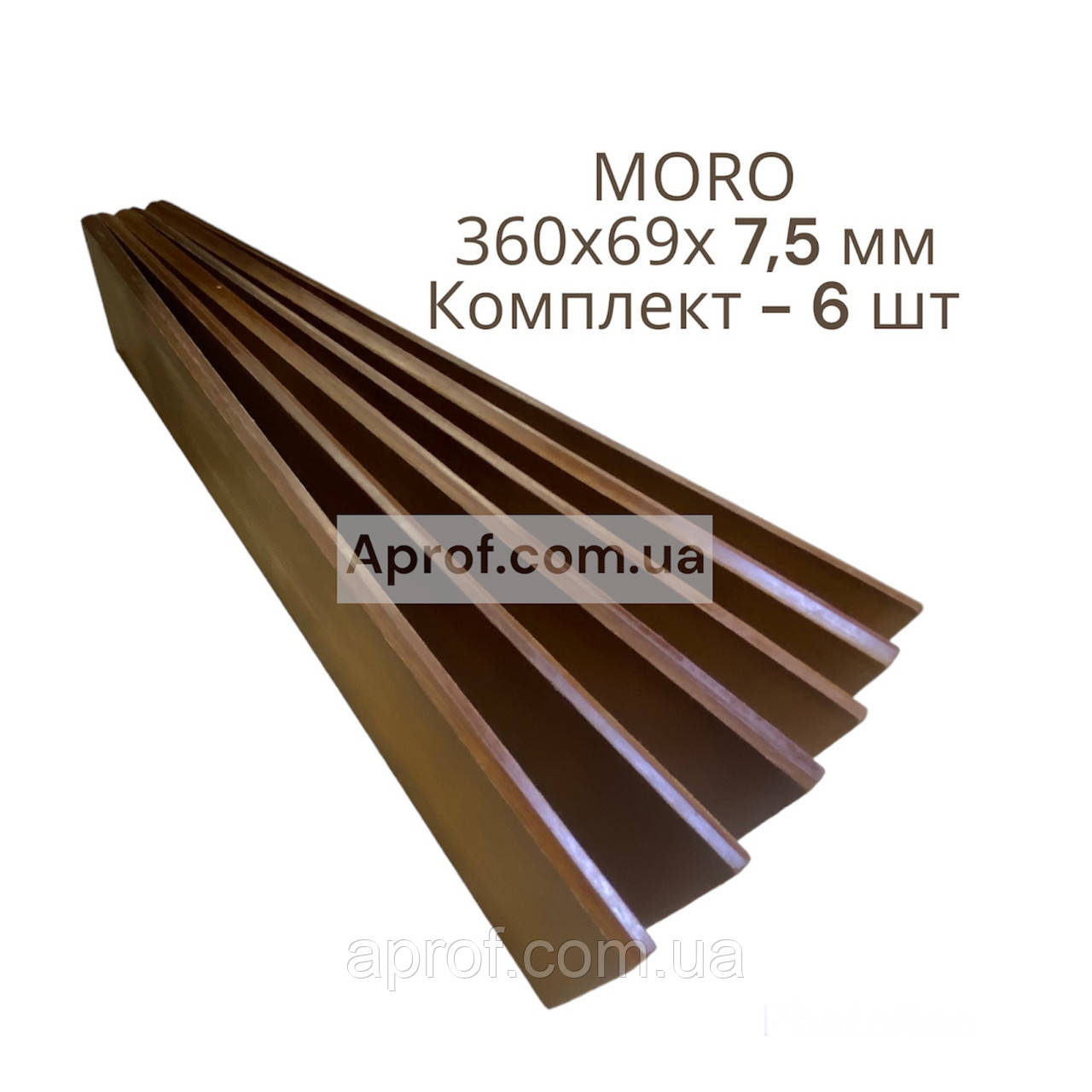 360х69х7,5 мм - 6 шт. Пластини для вакуумного насосу MORO PM 70