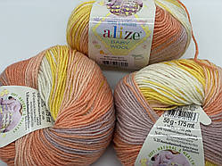 Пряжа Baby wool batik Alize-7721