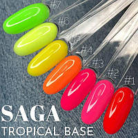 База для ногтей Saga Professional Tropical №7 зеленый 8 мл