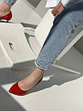 Червоні жіночі туфлі, фото 5