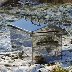 Коптильня Середня з неіржавкої сталі 305х450х280 1.5 мм + термометр