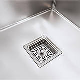 Кухонна мийка Platinum Handmade 7844 230 R квадратний сифон 3.0/1.0 мм, фото 5