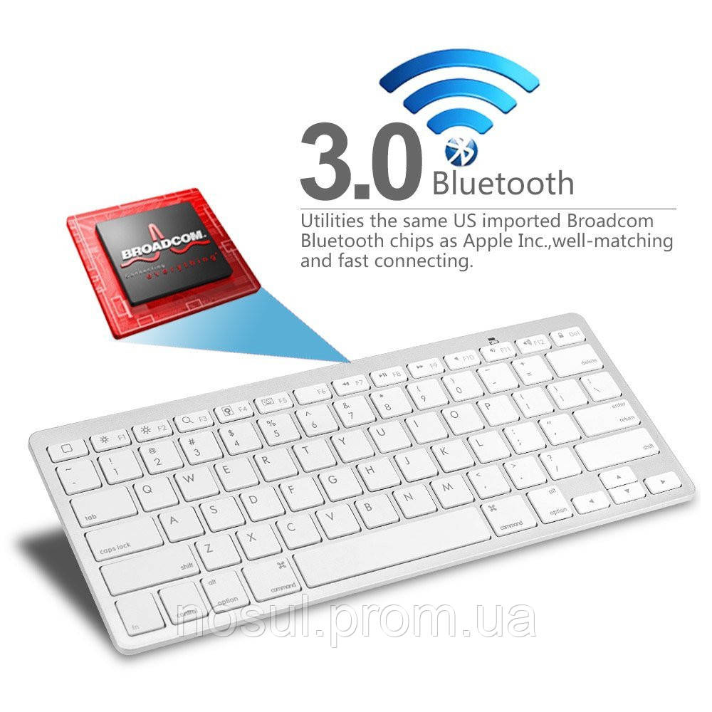 Клавиатура беспроводная Mac 78 клавиш ультра тонкая Key Slim Bluetooth Wireless QWERTY iPad iPhone - фото 5 - id-p5997873