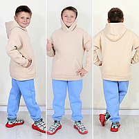 Костюм на хлопчика зимовий спортивний з капюшоном вік від 6 до 10 років теплий Різні кольори, фото 7