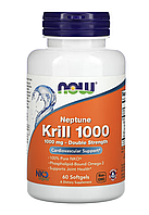 Neptune Krill 1000 - 60 капсул - NOW Foods (Крилевый жир 1000 мг Нау Фудс)