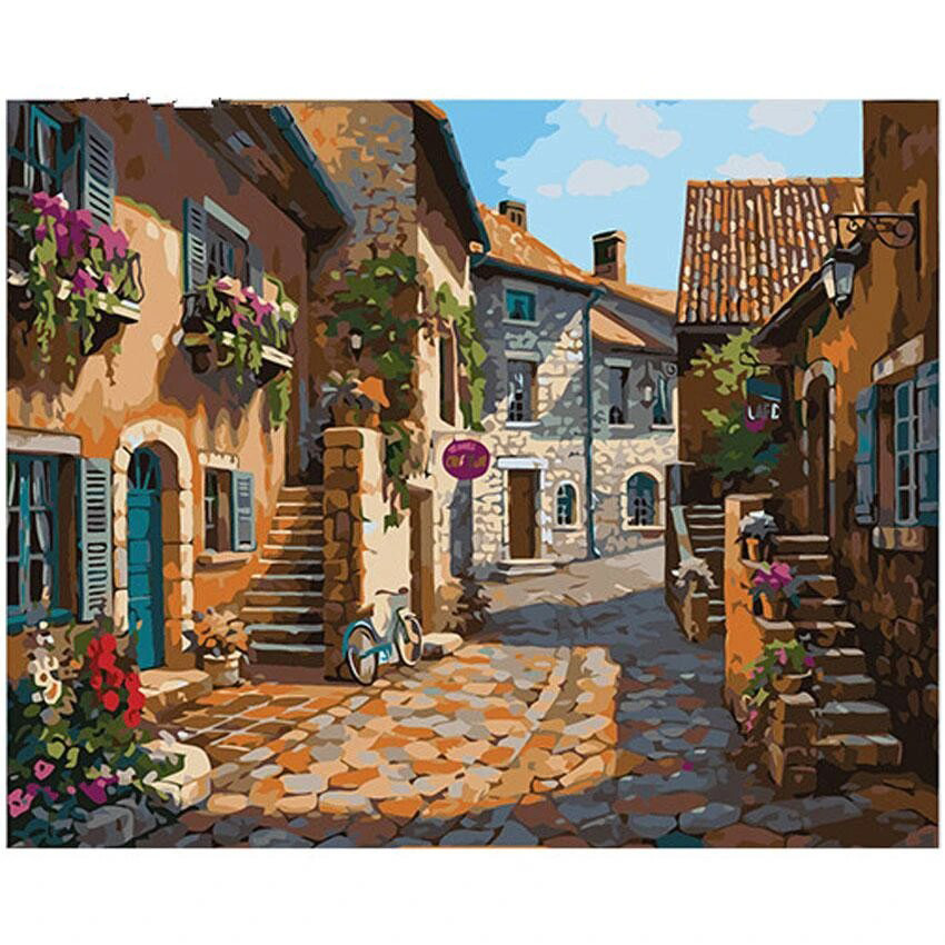 Картина за номерами 40х50 см DIY (без коробки) Старовинний дворик (EPH9376_O), фото 1