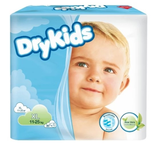 Дитячі підгузники Dry Kids XL (11-25) кг 30 шт/уп