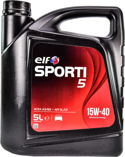 Моторне масло Elf Sporti 5 15W-40 5 л, фото 1