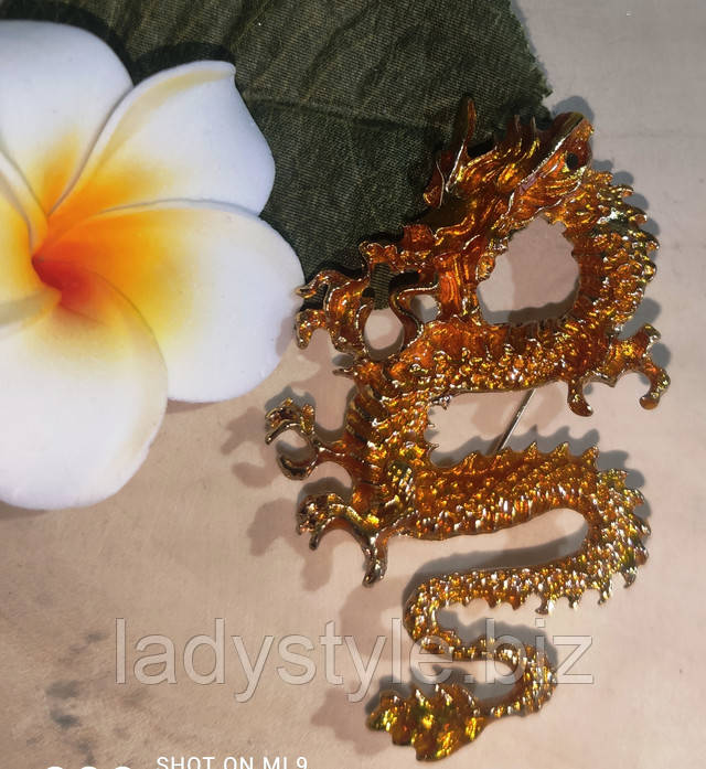 Шикарная брошь-кулон дракон от студии ladystyle.biz купить украшения с фианитами серьги пусеты подарок женщине пирсинг