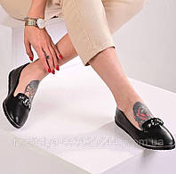 Балетки женские чёрные туфли