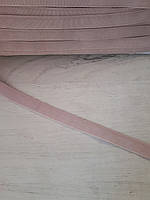 Тунельна стрічка 10 мм рожева плоска "пудра"