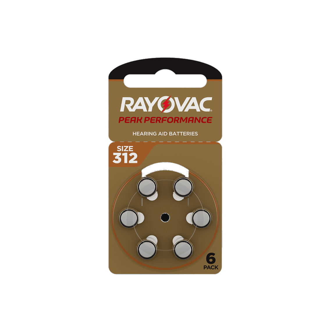 Батарейки для слухових апаратів Rayovac Peak 312 (6 шт.)