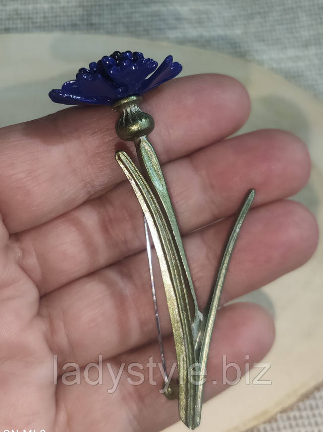 Брошка-василек