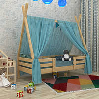 Ліжко дитяче будиночок-вігвам 80х190, лак