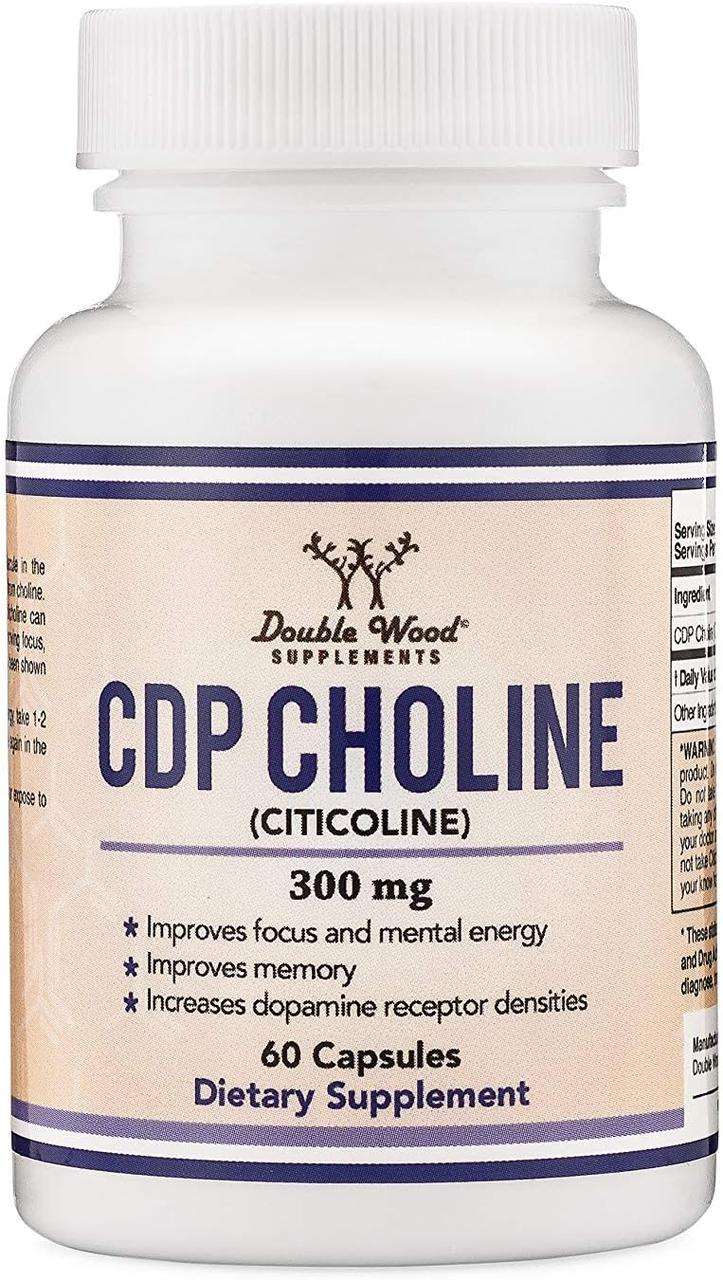 Double Wood CDР Choline / ЦДФ Холін Цитиколін Підтримка пам'яті та когнітивних функцій 60 капс