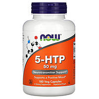 Гідрокситриптофан Now Foods (5-HTP Hydroxytryptophan) 50 мг 180 вегетаріанських капсул