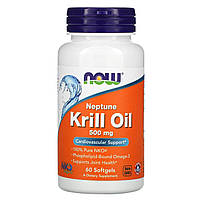 Масло криля Now Foods (Krill Oil) 500 мг 60 капсул