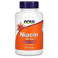 Вітамін В3 Ніацин Now Foods (Niacin) 500 мг 100 капсул