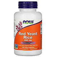 Красный дрожжевой рис Now Foods (Red Yeast Rice) 600 мг 120 вегетарианских капсул