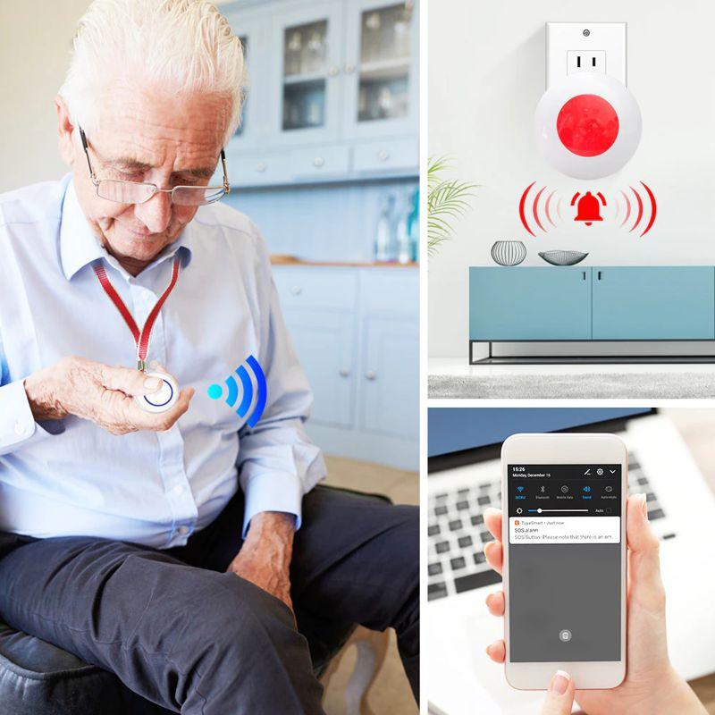 Wifi кнопка SOS экстренного вызова помощи для пожилых и больных людей Nectronix SS01 приложение Tuya Smart - фото 2 - id-p1814662154