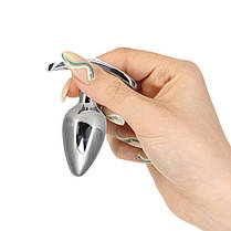 Анальна пробка Pillow Talk Sneaky Luxurious Stainless Steel Anal Plug з кристалом Swarovski, фото 3