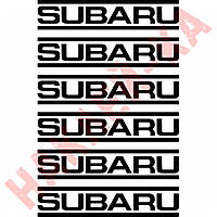 Комплект наклейок на супорту — Subaru (6 шт.)