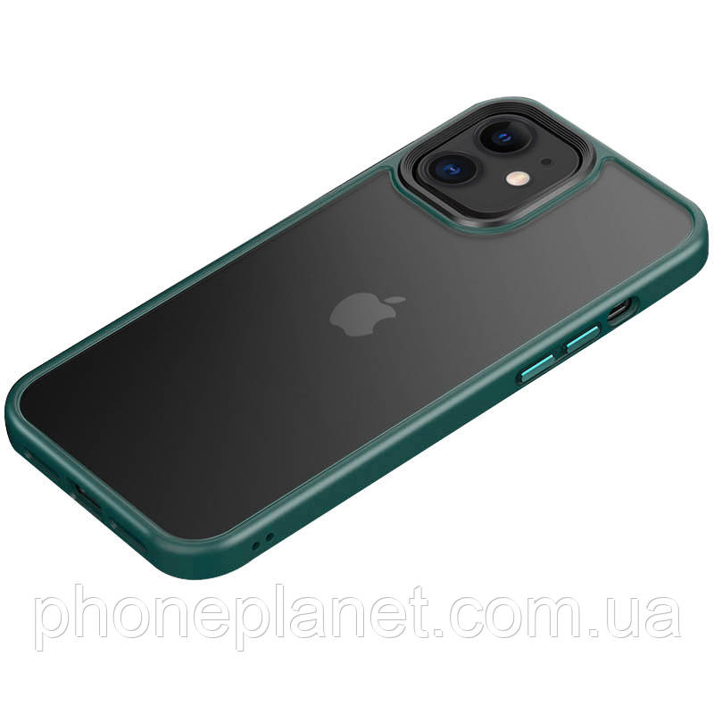 TPU+PC чохол Metal Buttons для Apple iPhone 11 (6.1") TPU+PC, Зелений, фото 1