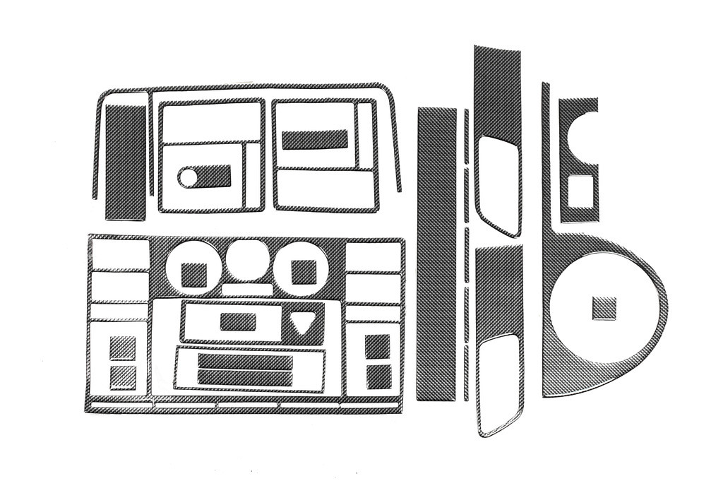 Накладки на торпеду Карбон Meric для Volkswagen T5 Transporter 2003-2010 рр. Пластик, фото 1