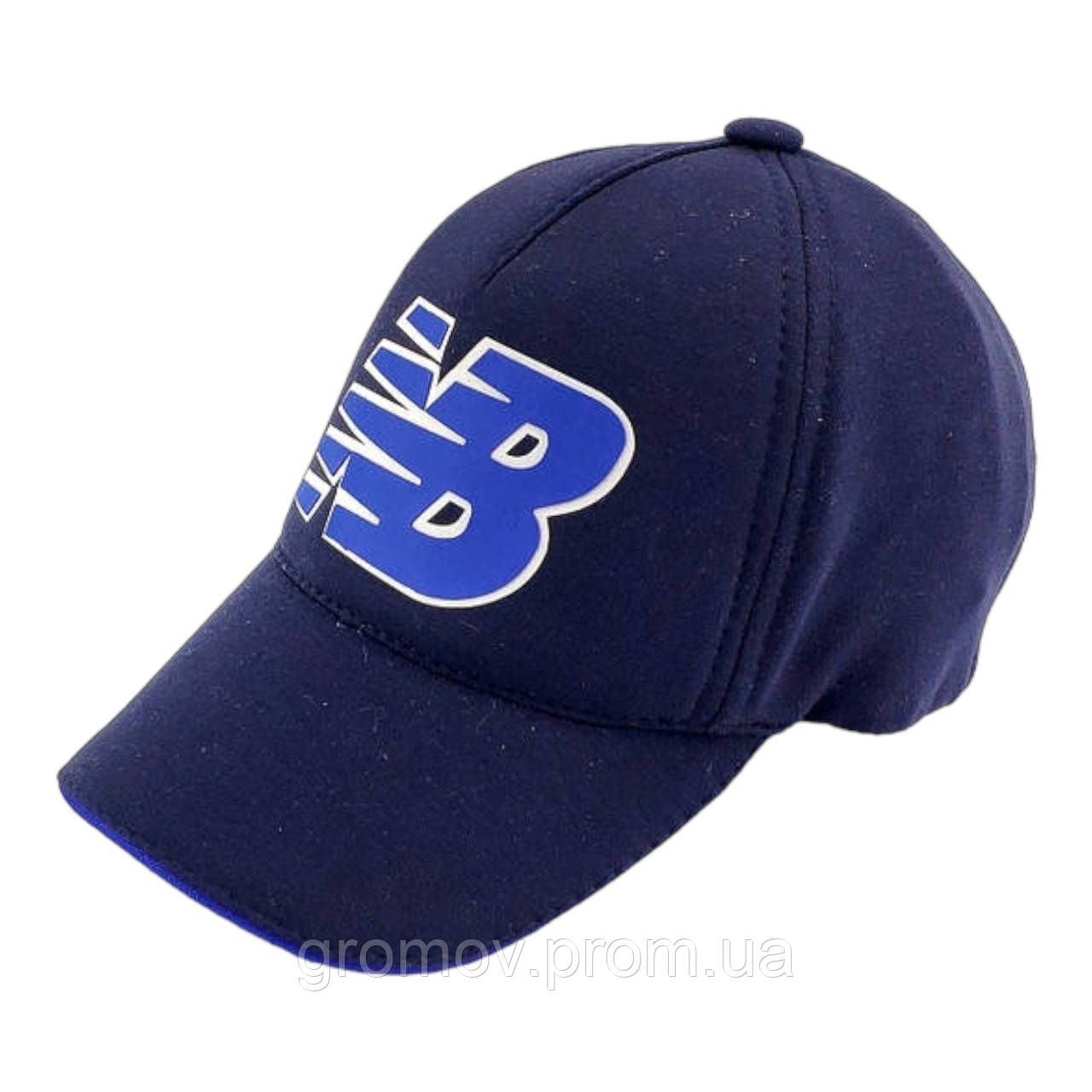 Кепка бейсболка чоловіча New Balance Україна 54-58 розмір трикотажна дрібна темно-синій (ББ110), фото 1