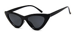 Сонцезахисні окуляри Cat eyes 328 - total black продаж