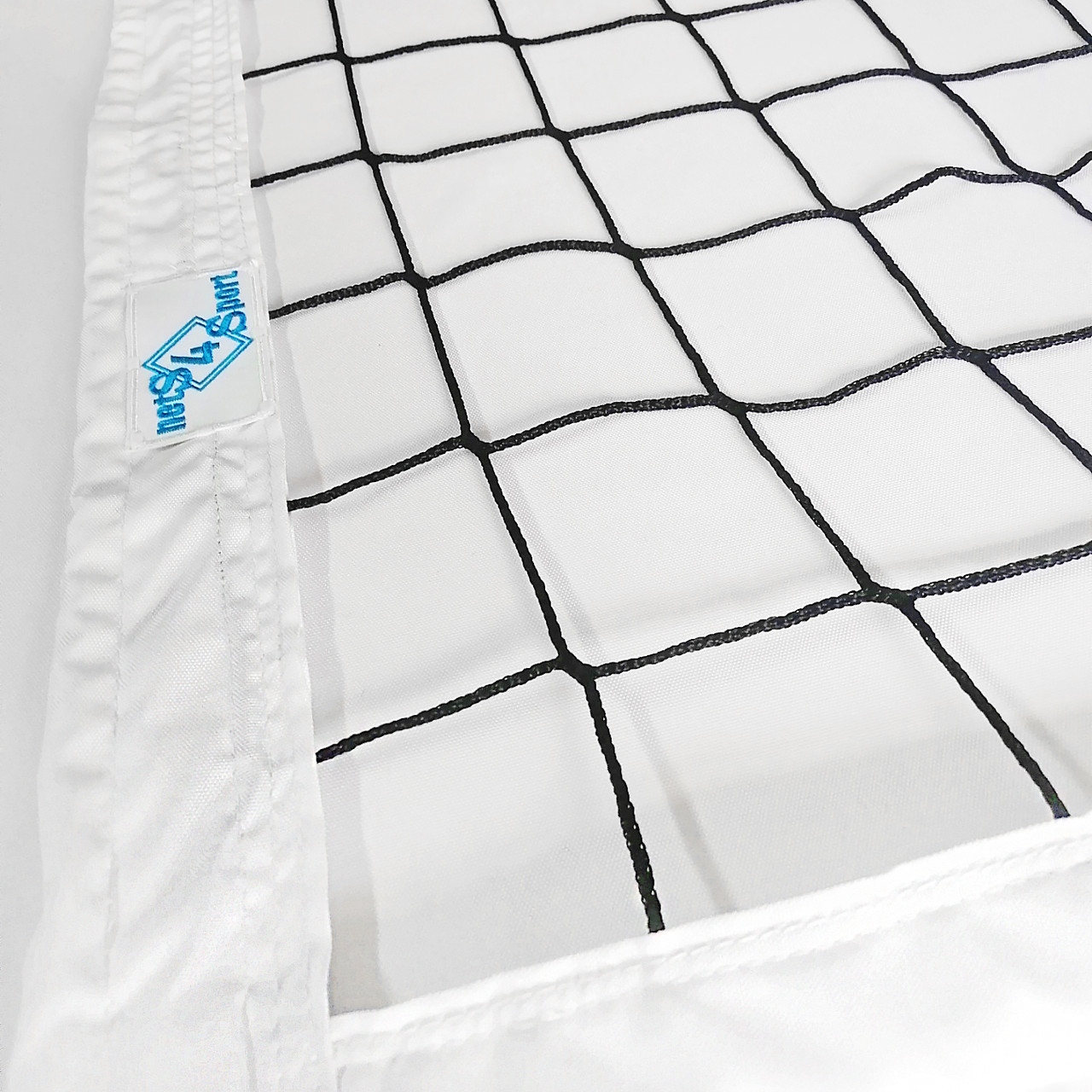 Сітка волейбольна безвузлова професійна «Євро Норма» з тросом, сітка для волейболу, чорно-біла, фото 1