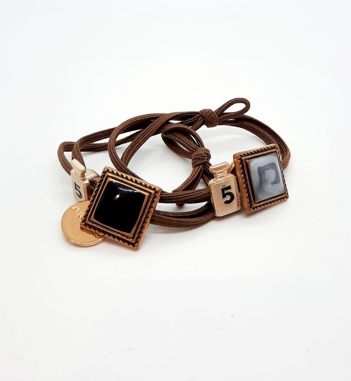 Резинка для волосся подвійна квадрат, фото 1